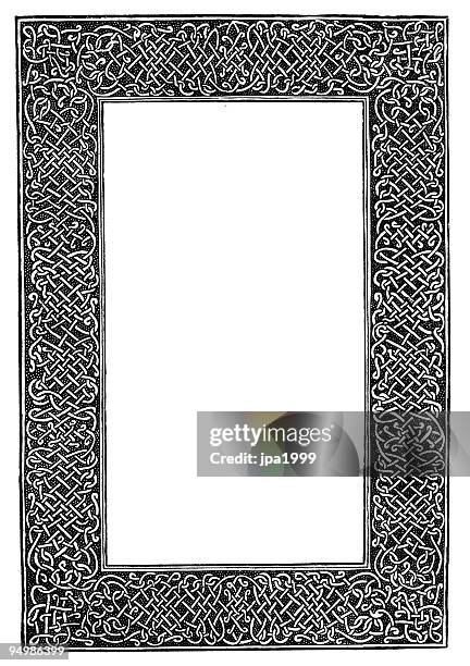 decorative frame from 16th century - 16th century style stock illustrations stock illustrations