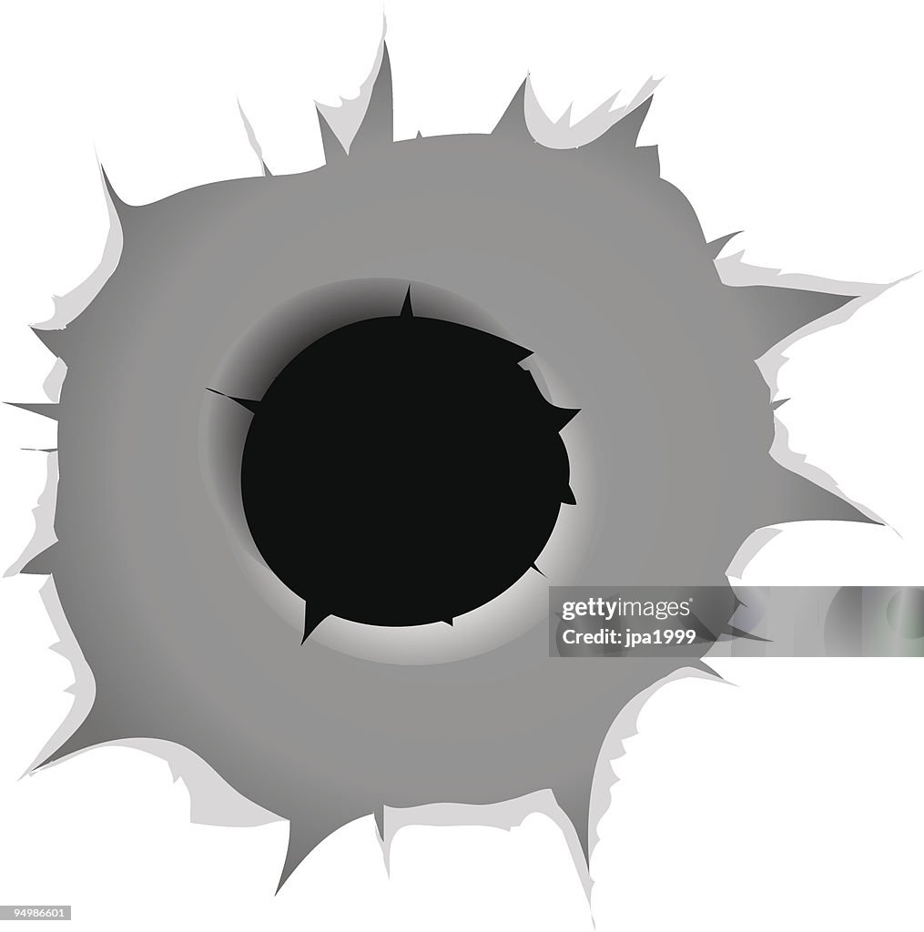 Vector bullet hole