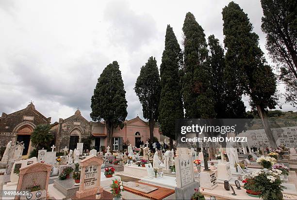 The Porto Ercole cemetery, where remains of baroque artist Michelangelo Merisi were discovered, is seen on December 21, 2009 in Porto Ercole, central...