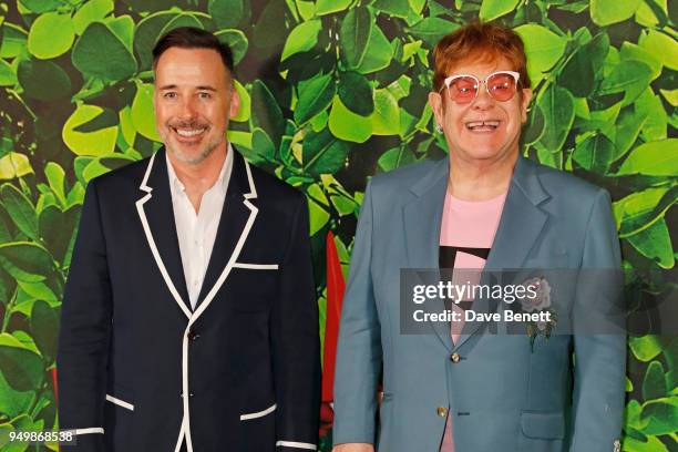 Sir Elton John and David Furnish attend the Family Gala Screening of "Sherlock Gnomes" hosted by Sir Elton John and David Furnish at Cineworld...