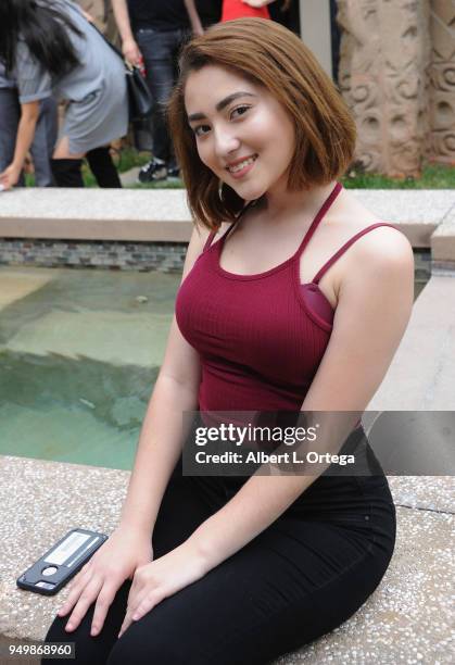 Catie Waters arrives for Brand Bash Canine's And Cocktails To Benefit The Little Red Dog held at Sowden House on April 21, 2018 in Los Angeles,...