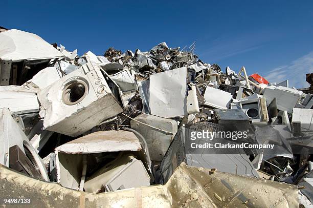 scrapyard for obsolete household goods - obsolete stock pictures, royalty-free photos & images