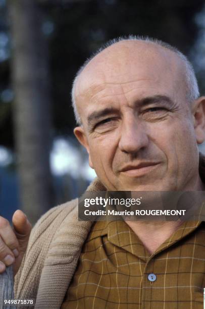 écrivain Bernard Clavel, circa 1980, France.