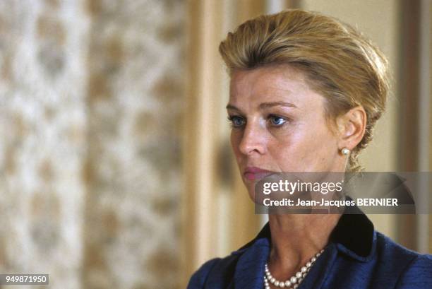 Julie Christie lors du tournage du film 'La Mémoire tatouée' en décembre 1985, Tunisie.