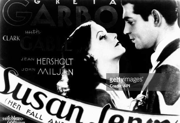Affiche du film 'Susan Lenox' avec Greta Garbo et Clark Gable, réalisé par Robert Z. Leonard, en 1931 Etats-Unis.