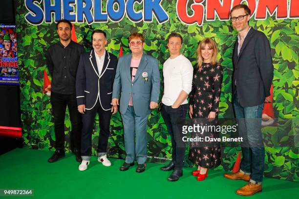 Jamie Demetriou, David Furnish, Sir Elton John, James McAvoy, Ashley Jensen and Stephen Merchant attend the Family Gala Screening of "Sherlock...