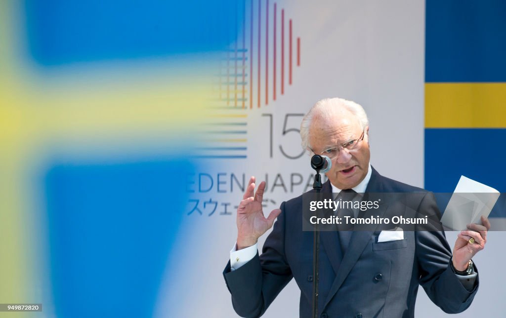 King Carl Gustav And Queen Silvia of Sweden Visit Japan - Day 1