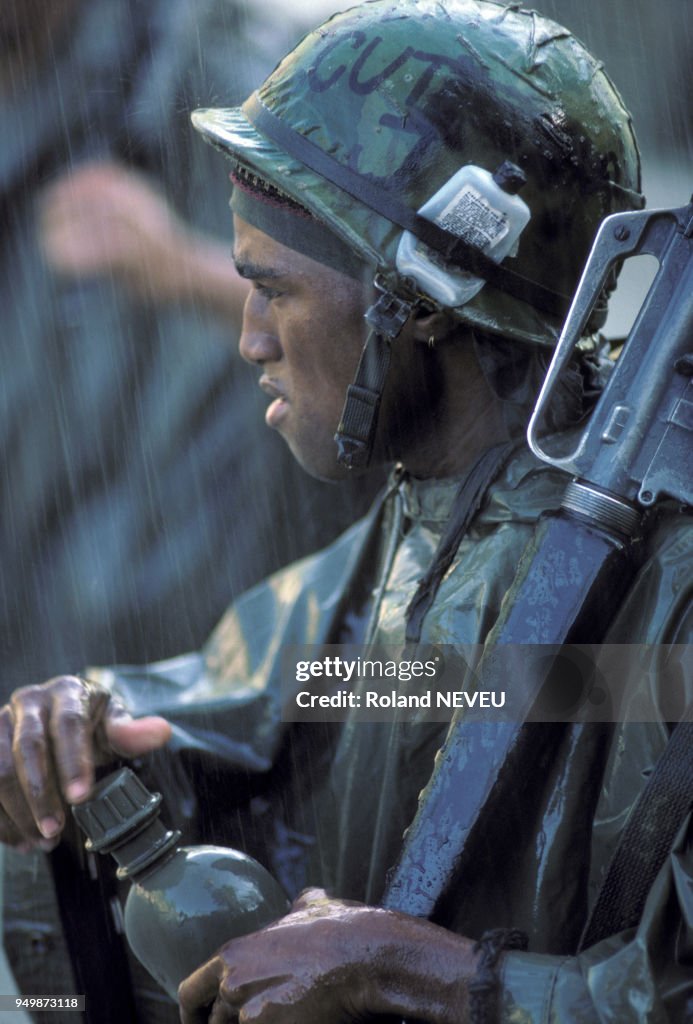 Tournage du film 'Platoon'
