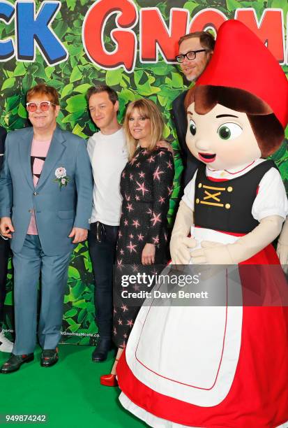 Sir Elton John, James McAvoy, Ashley Jensen and Stephen Merchant attend the Family Gala Screening of "Sherlock Gnomes" hosted by Sir Elton John and...