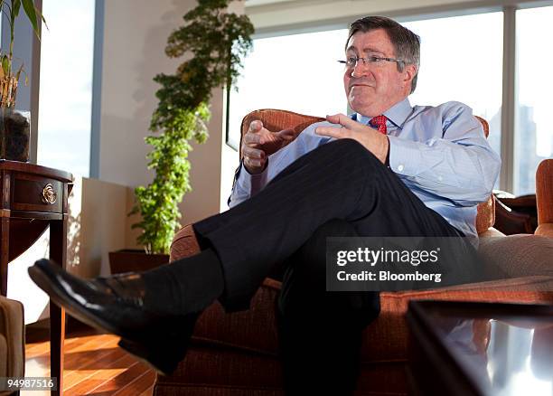 Glenn Britt, chief executive officer of Time Warner Cable Inc., speaks during an interview in his office in New York, U.S., on Monday, Dec. 21, 2009....