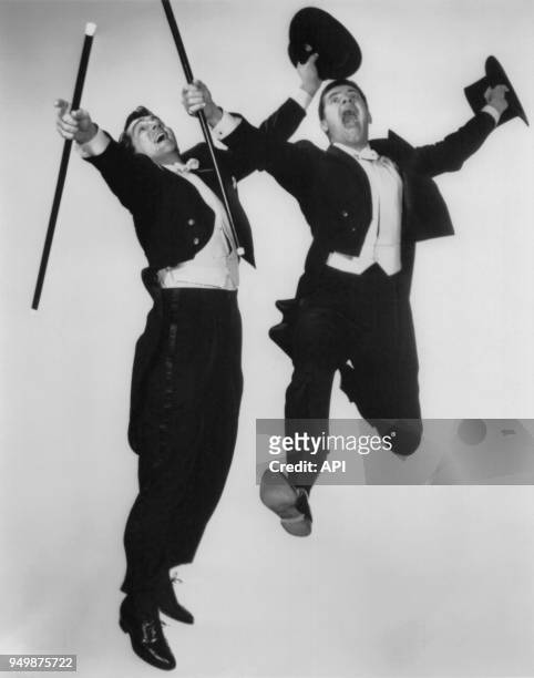 Dean Martin et Jerry Lewis dans une scène du film 'Living it up' dirigé par Norman Taurog Etats-Unis.