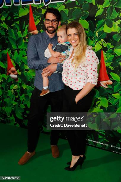 Anna Williamson , Alex Di Pasquale and son Enzo attend the Family Gala Screening of "Sherlock Gnomes" hosted by Sir Elton John and David Furnish at...
