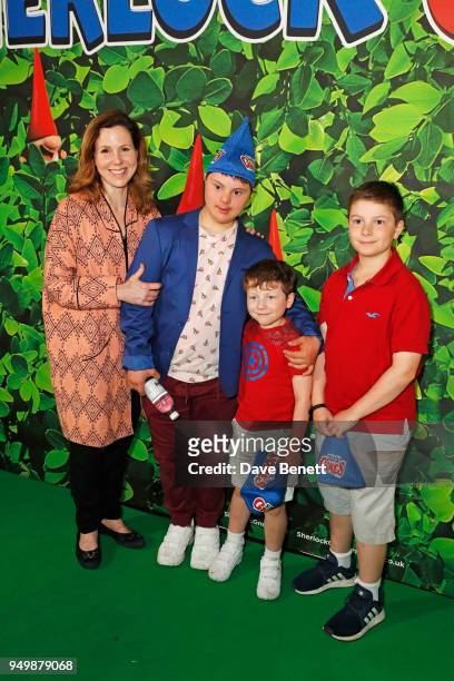 Sally Phillips and guests attend the Family Gala Screening of "Sherlock Gnomes" hosted by Sir Elton John and David Furnish at Cineworld Leicester...