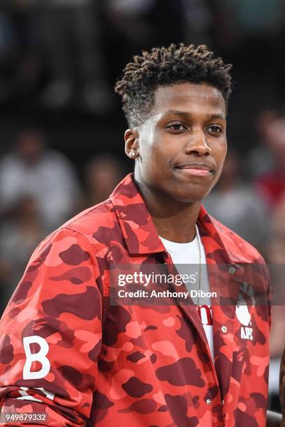 Frank Ntilikina former player of Strasbourg during the French Final Cup match between Strasbourg and Boulazac at AccorHotels Arena on April 21, 2018...