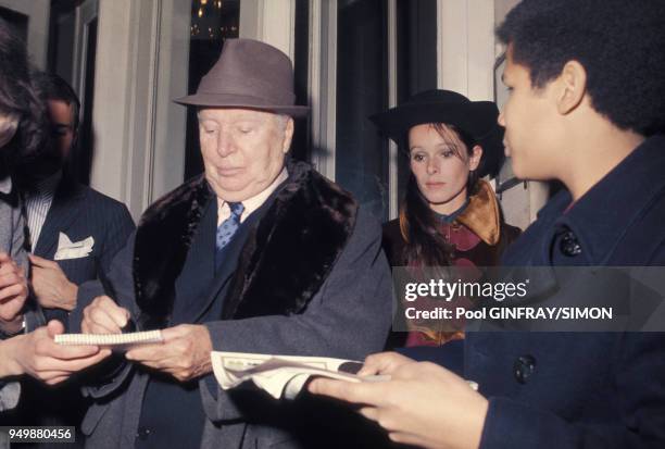 Charlie Chaplin à Paris en 1973, France.