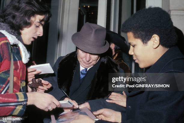 Charlie Chaplin à Paris en 1973, France.