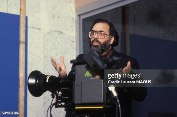 Francis Ford Coppola chez Captain Video le 4 février 1986, Paris, France.