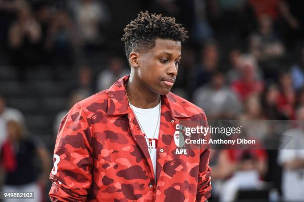 Frank Ntilikina former player of Strasbourg during the French Final Cup match between Strasbourg and Boulazac at AccorHotels Arena on April 21, 2018...