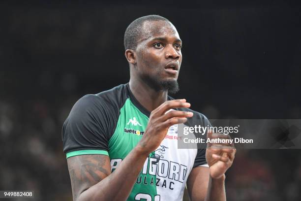 James Shawn of Boulazac during the French Final Cup match between Strasbourg and Boulazac at AccorHotels Arena on April 21, 2018 in Paris, France.