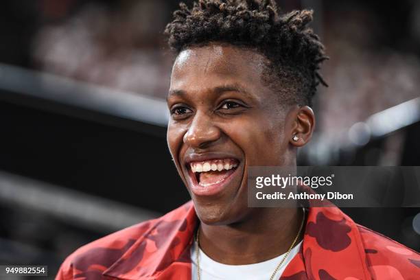 Franck Ntilikina former player of Strasbourg during the French Final Cup match between Strasbourg and Boulazac at AccorHotels Arena on April 21, 2018...