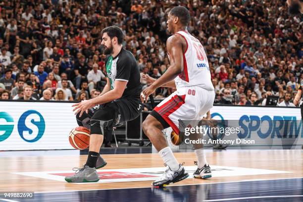 Jerome Sanchez of Boulazac during the French Final Cup match between Strasbourg and Boulazac at AccorHotels Arena on April 21, 2018 in Paris, France.