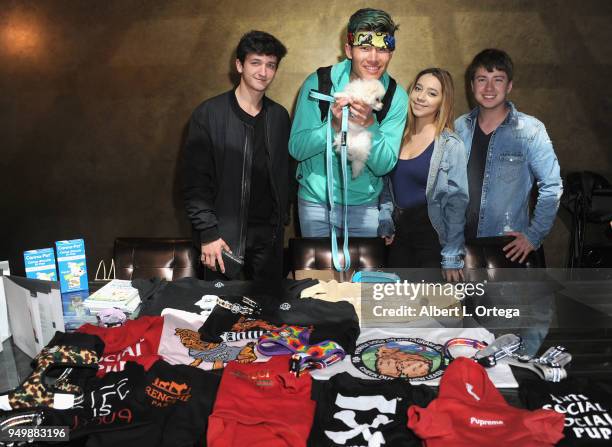 Social Influencers arrive for Brand Bash Canine's And Cocktails To Benefit The Little Red Dog held at Sowden House on April 21, 2018 in Los Angeles,...