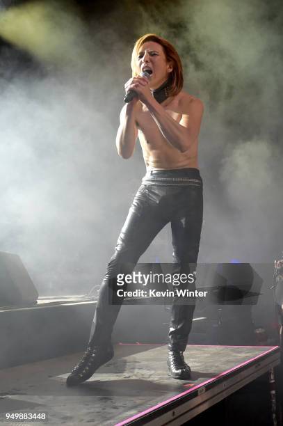 Yoshiki of X Japan performs during the 2018 Coachella Valley Music And Arts Festival at the Empire Polo Field on April 21, 2018 in Indio, California.