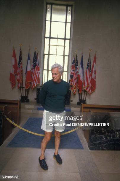 Tony Curtis lors du Festival de Deauville le 8 septembre 1986, France.