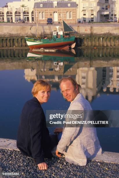 Les acteurs Ed Harris et Amy Madigan au Festival du cinéma américain de Deauville en septembre 1985, France.