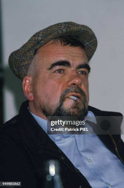 Portrait de l'acteur Michael Lonsdale en novembre 1985 à Francfort, Allemagne.