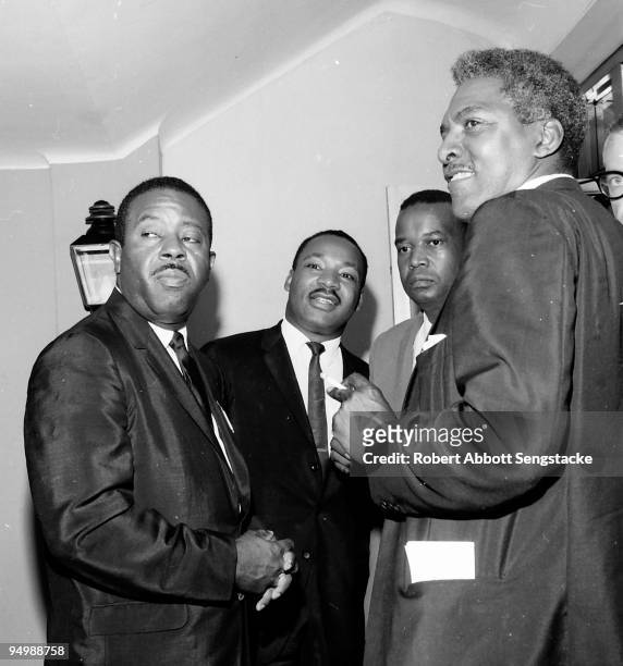 Civil rights leaders gather together during the 1964 Democratic National Convention, Atlantic City, NJ. From left to right: the Rev. Ralph David...