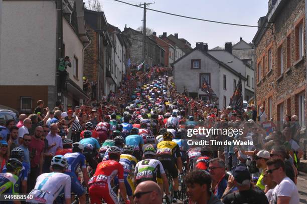 Houffalize City / Cote de Saint Roch / Landscape / Peloton / Fans / Public / during the104th Liege-Bastogne-Liege 2018 a 258,5km race from Liege to...