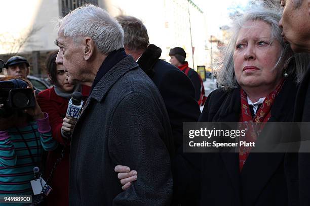 Anthony Marshall , the son of the late New York philanthropist Brooke Astor, leaves court with his wife Charlene Marshall after his sentencing...