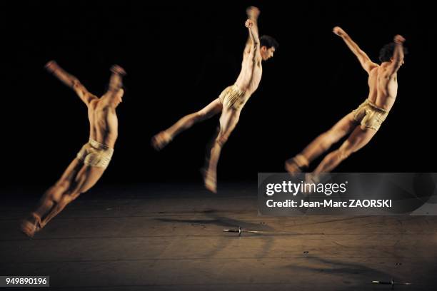 Dancers of the Ballet of Opera of Lyon during Petite Mort , a contemporary dance piece created in 1991 by Jiri Kylian, Czech dancer and...