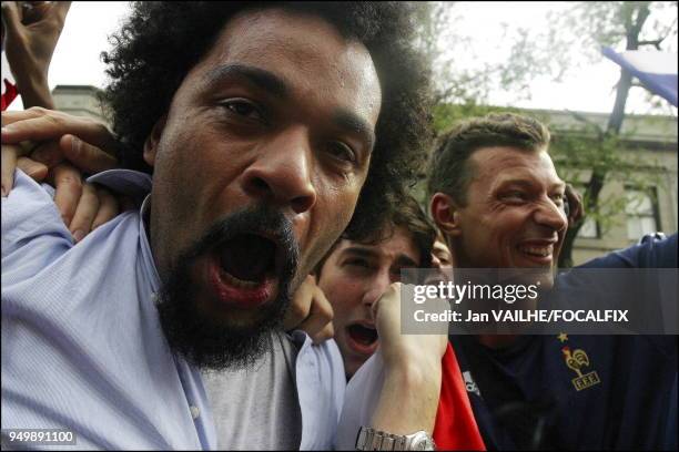 Dieudonne a Montreal lors du quart de finale.France-Bresil.