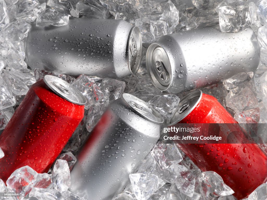 Beverage Cans on Ice