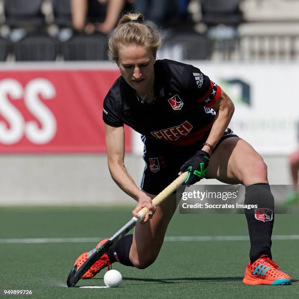 Lauren Stam of Amsterdam Dames 1 during the match between Amsterdam D1 v Hurley D1 on April 22, 2018