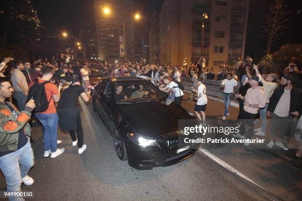 Supercars spotters taking pictures and videos during the Top Marques Monaco at the Grimaldi Forum on April 22, 2018 in Monte-Carlo, Monaco.The Top...