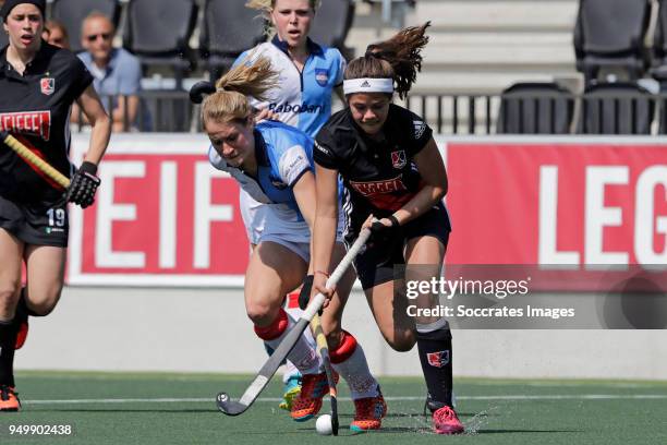 Noor de Baat of Amsterdam Dames 1 during the match between Amsterdam D1 v Hurley D1 on April 22, 2018