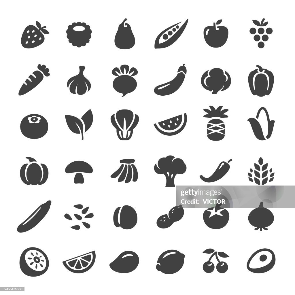 Obst und Gemüse Icons - Serie Big