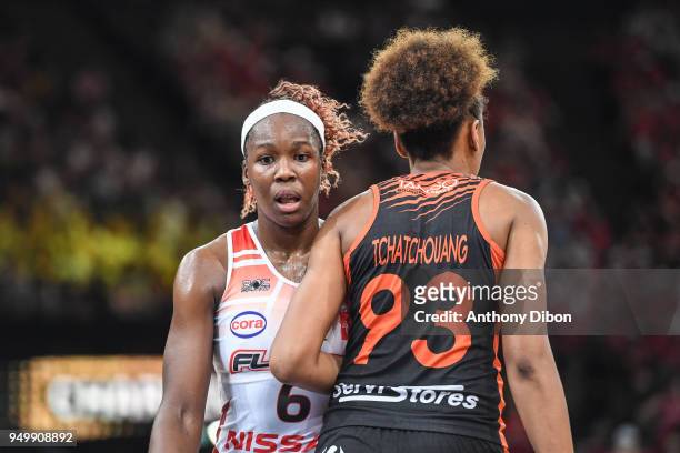 Clarissa Dos Santos of Charleville during the French Final Cup match between Charleville and Bourges at AccorHotels Arena on April 21, 2018 in Paris,...