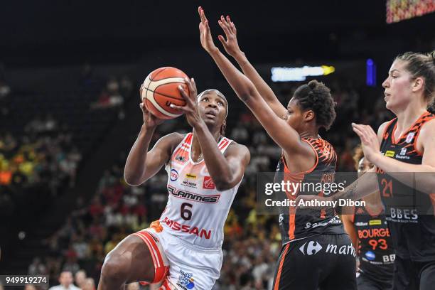 Clarissa Dos Santos of Charleville during the French Final Cup match between Charleville and Bourges at AccorHotels Arena on April 21, 2018 in Paris,...