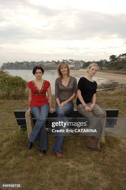 Actresses Nora-Jane Noone, Saskia Mulder, Shauna MacDonald.