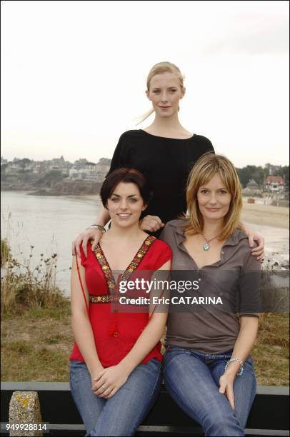 Actresses Nora-Jane Noone, Shauna MacDonald and Saskia Mulder.