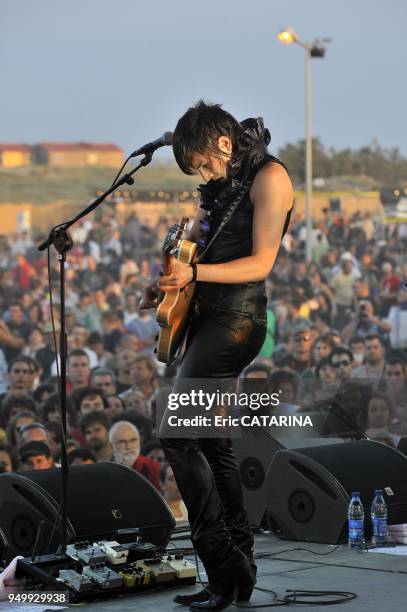 Les Mediterraneennes de Leucate. Music Festival. French band Mademoiselle K performing Live.