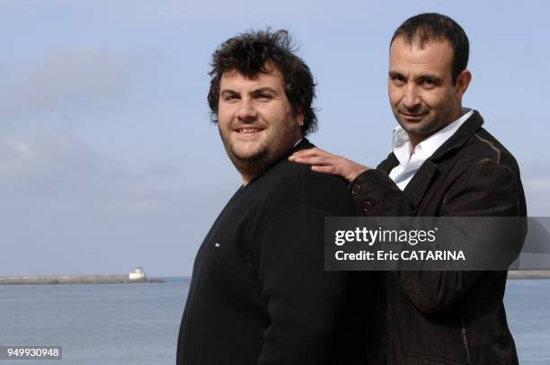 Actor Laurent Ournac with director Marc Gibaja.