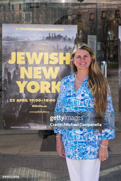 Bonnie Comley poses for a picture during the 'J! International Symposium - Jewish New York' at Berns Hotel on April 22, 2018 in Stockholm, Sweden.