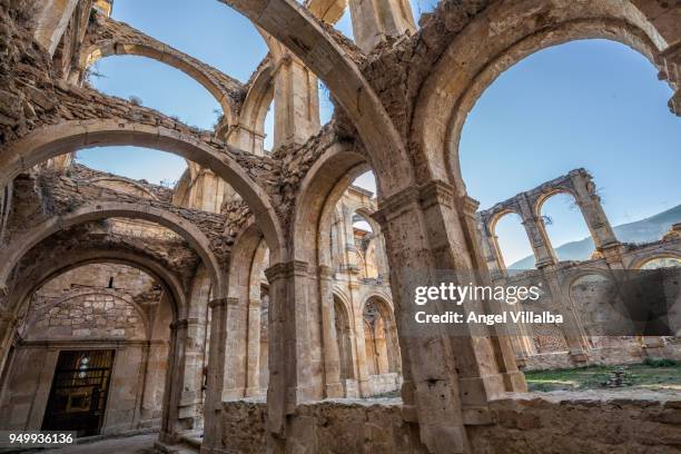 monastery of santa maría of rioseco. cloister - barroco fotografías e imágenes de stock