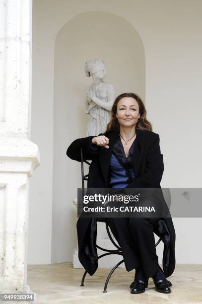 18th Festival du Film de Sarlat.Photocall of French actress Catherine Frot.