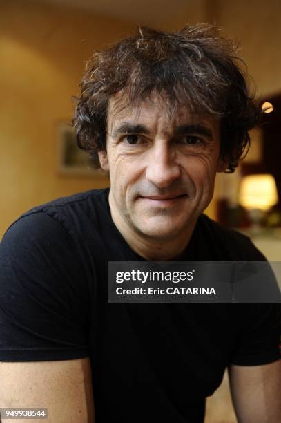 18th Festival du Film de Sarlat.Close up of French actor and Director Albert Dupontel.